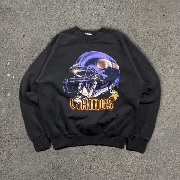 Lee Sport Other - Vintage 90s Black Minnesota Vikings Crewneck Lee Sport Nutmeg Size XL 22x25